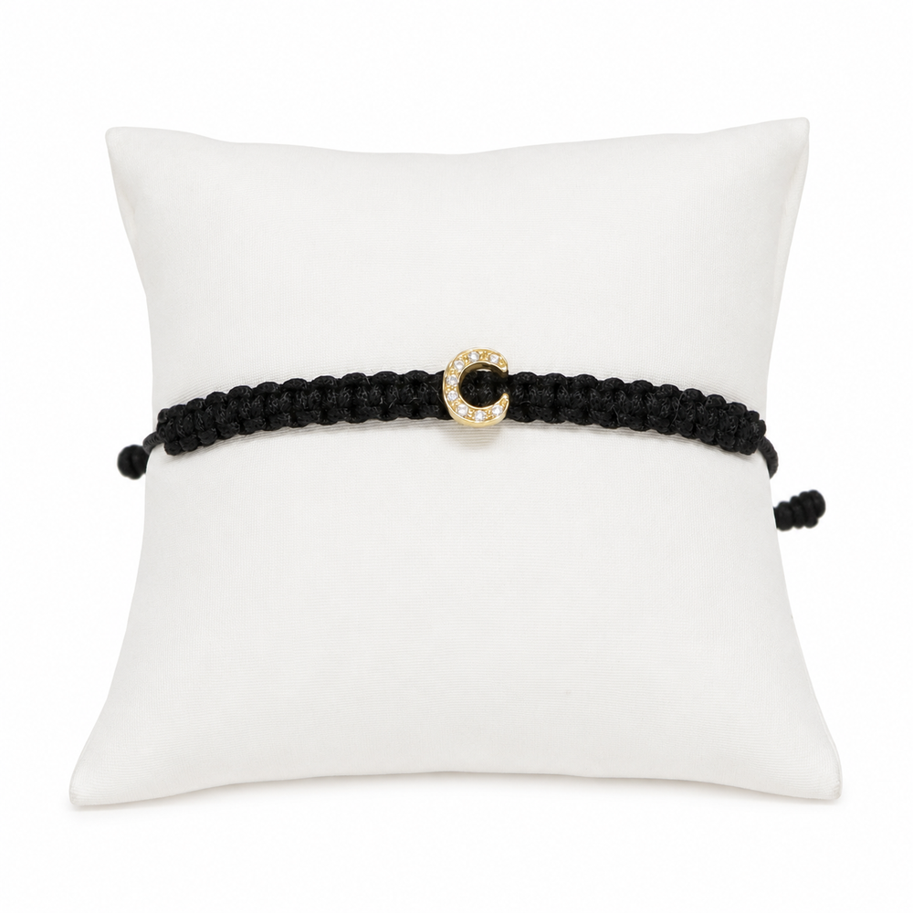 Pulsera con Inicial C, en oro 18k y diamantes