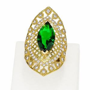 Anillo lanzadera, modelo Treból, en oro 18k.