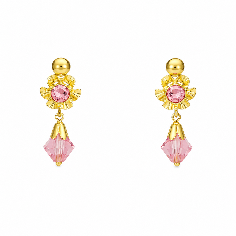 Pendiente Cristal Rosa