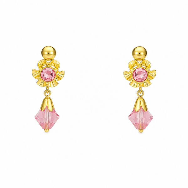 Pendiente Cristal Rosa