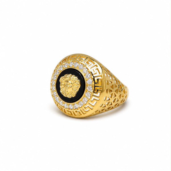 Anillo con logo, en oro 18k