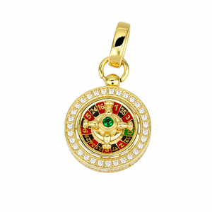 Colgante de la ruleta en oro 18k
