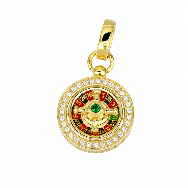 Colgante de la ruleta en oro 18k