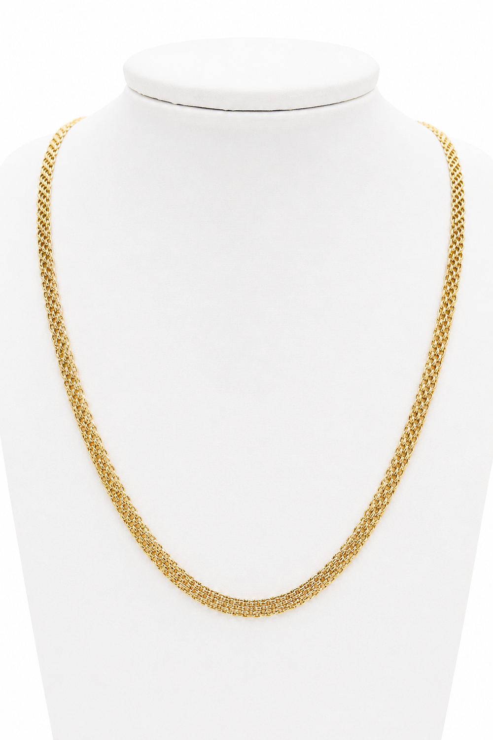 Cadena bismar, en oro 18k