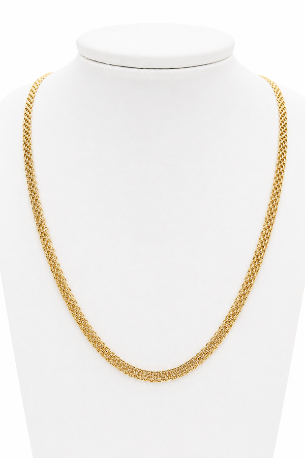 Cadena bismar, en oro 18k