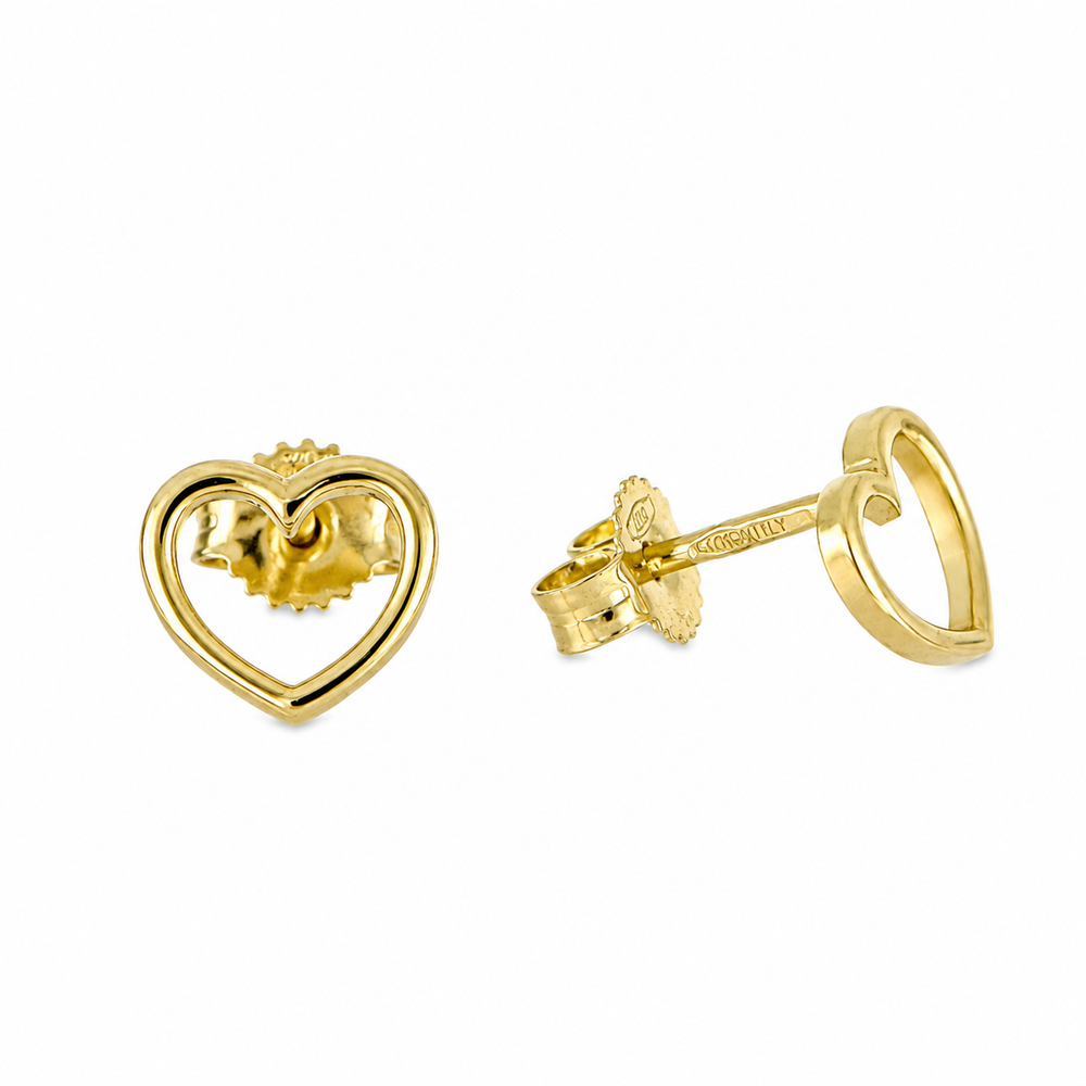 Pendientes corazón modelo 2.0,  en oro 18