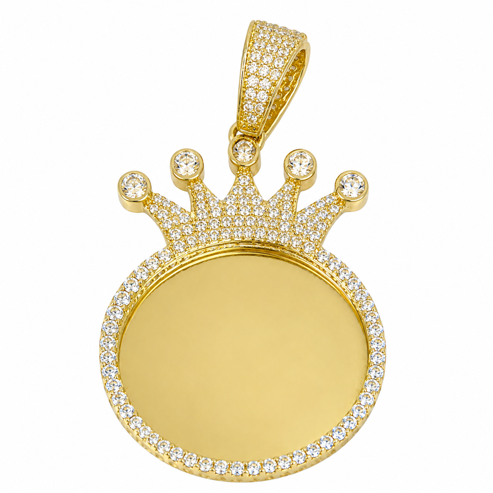 Medalla corona en oro 18k