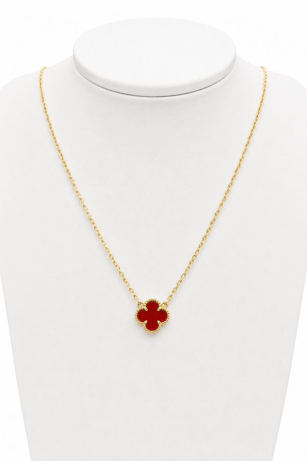 Collar Trébol Rojo
