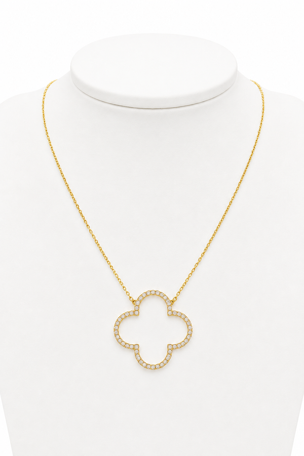 Collar Trébol, en oro 18k