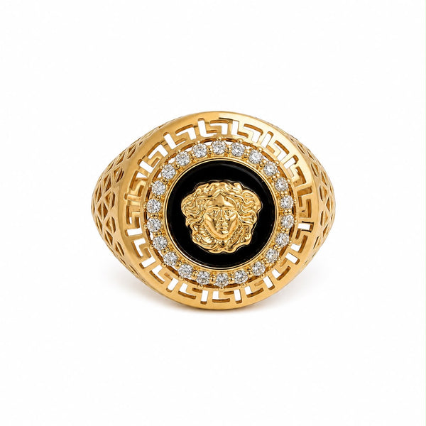 Anillo con logo, en oro 18k