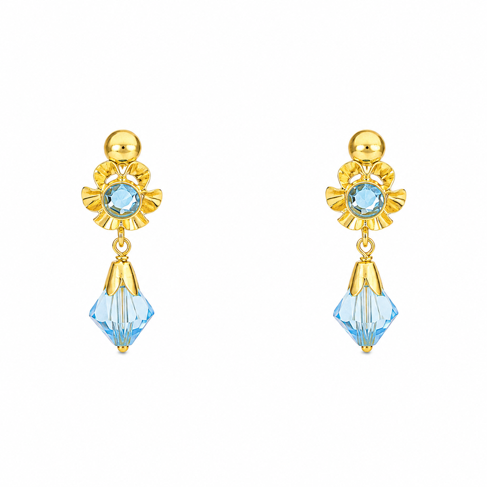 Pendiente Cristal Azul