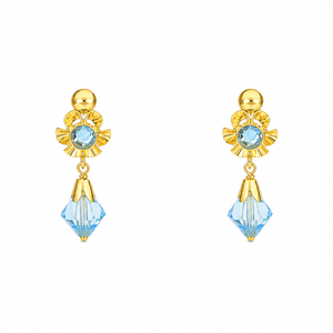 Pendiente Cristal Azul