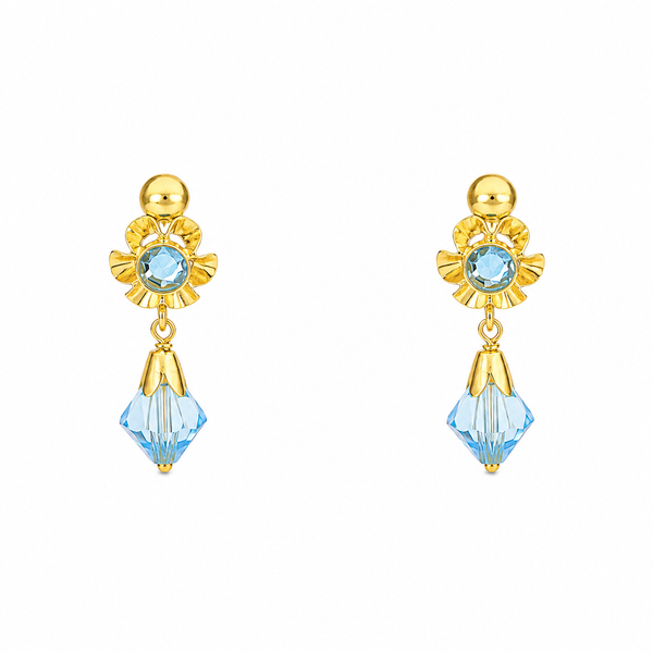 Pendiente Cristal Azul
