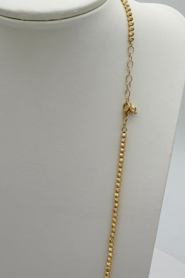 Cadena de bolas, en oro 18k