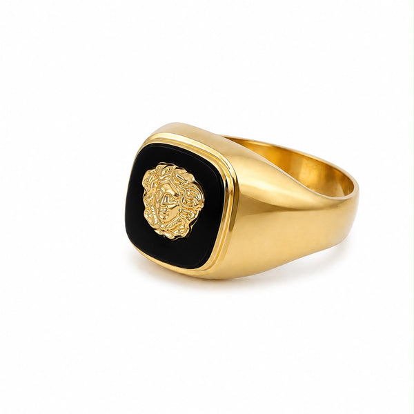 Anillo con logo, en oro 18K