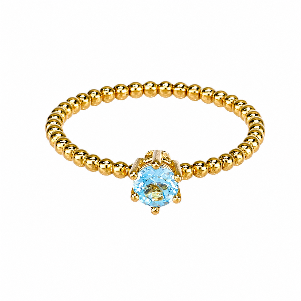 Anillo luna, en oro 18k