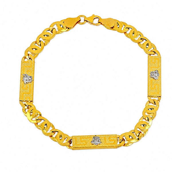 Pulsera con logo, en oro 18k