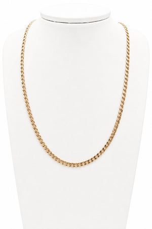 Cadena barbada en oro 18k, 45cm