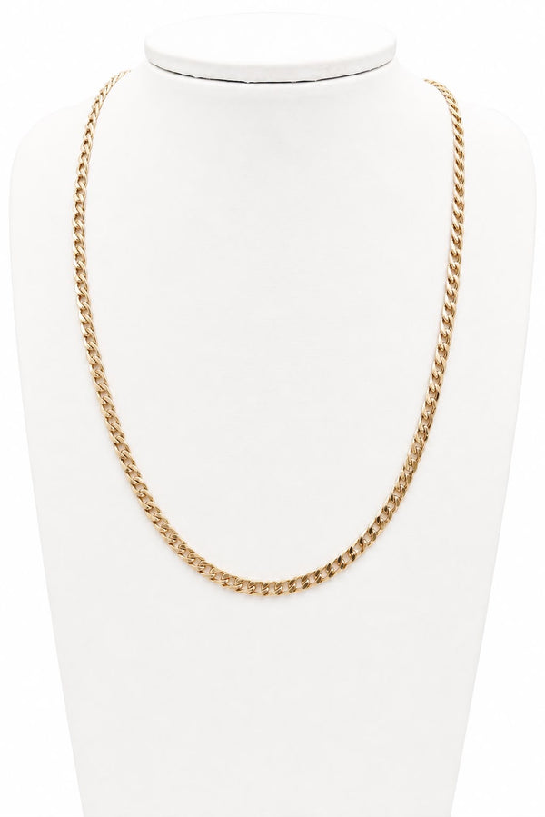 Cadena barbada en oro 18k, 45cm