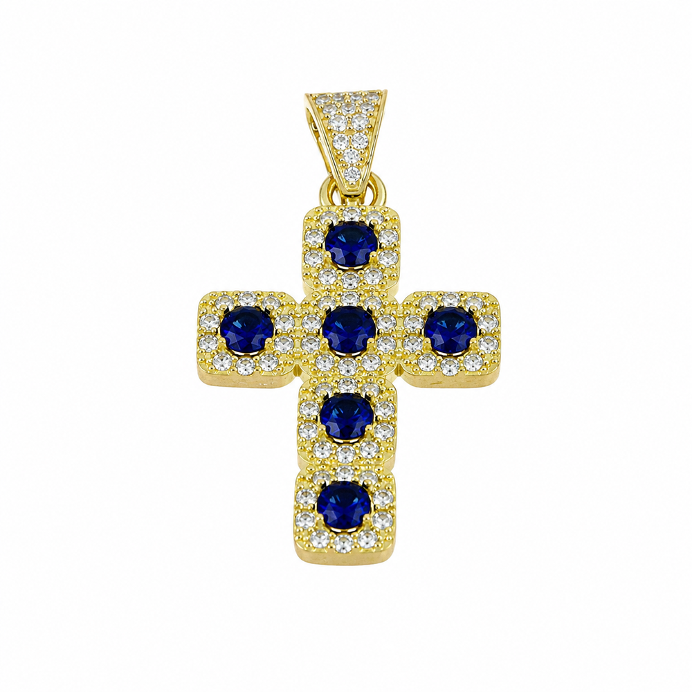 Cruz modelo isla, en oro 18k