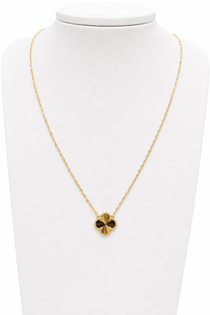 Collar de un trébol, en oro 18k