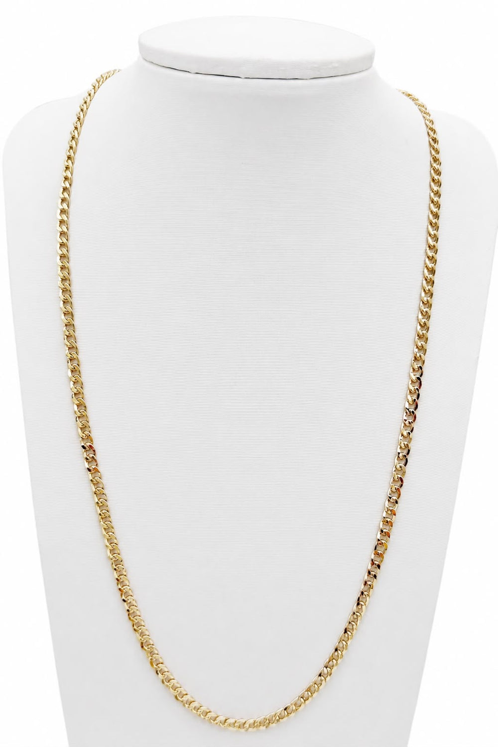 Cadena barbada, 60cm, en oro 18k