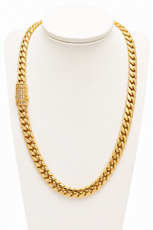 Cadena Cubana en oro 18k 10mm