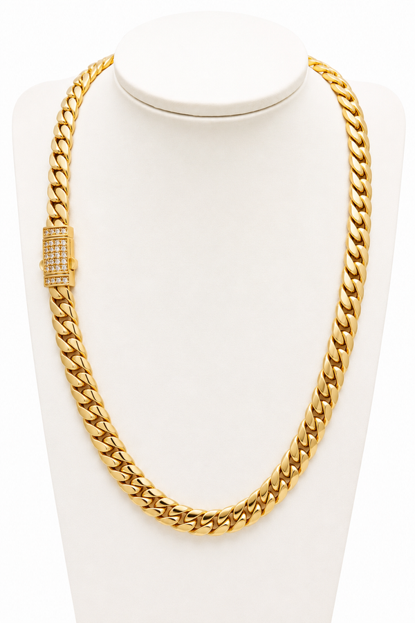 Cadena Cubana en oro 18k 10mm