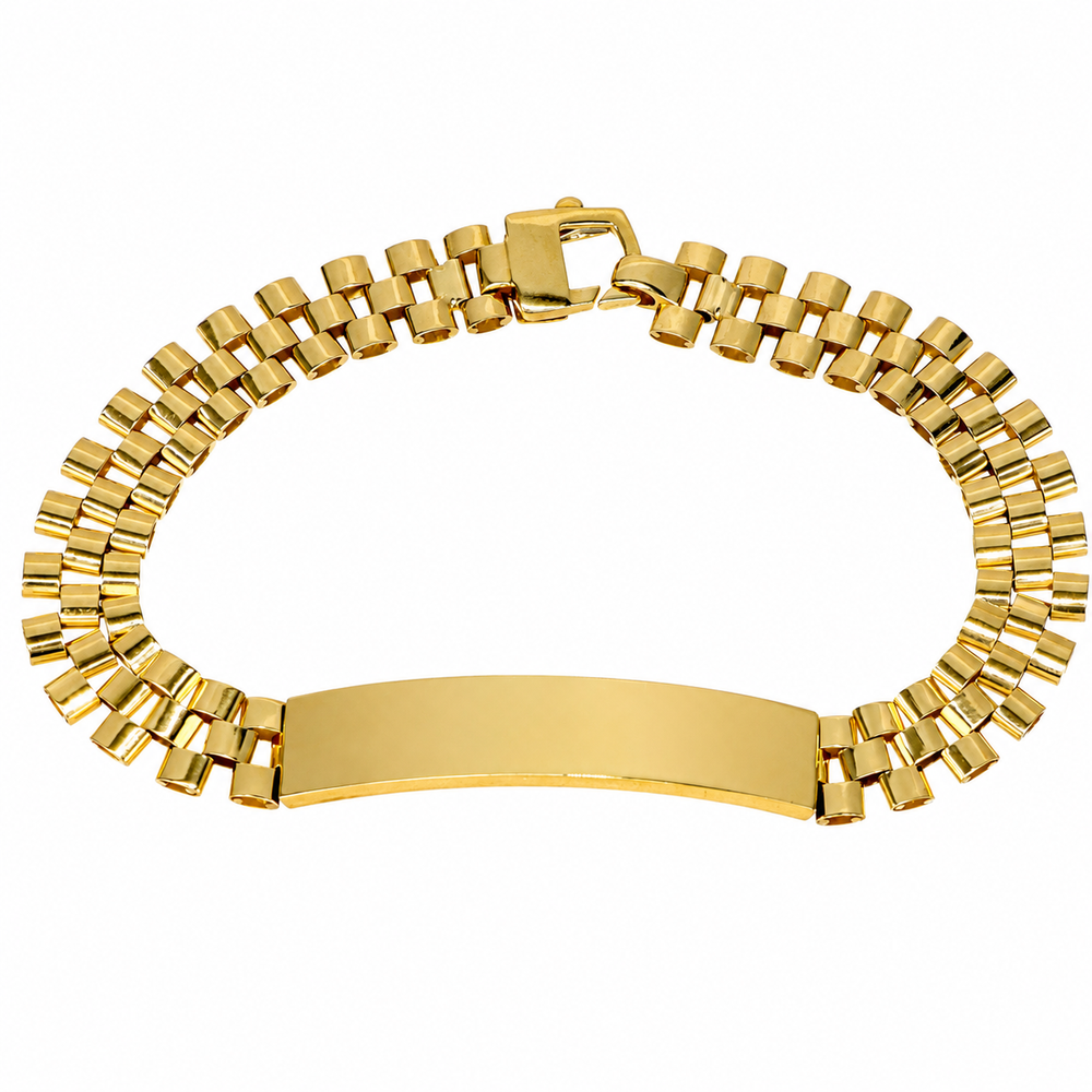Pulsera mallas, en oro 18k