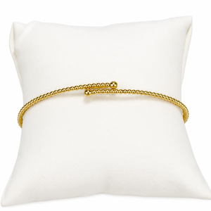 Pulsera de bolas, ajustable en oro 18k
