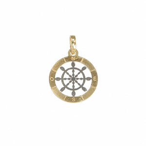 Colgante bicolor, en oro 18k