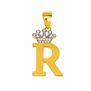 Colgante de la inicial “R” en oro 18k