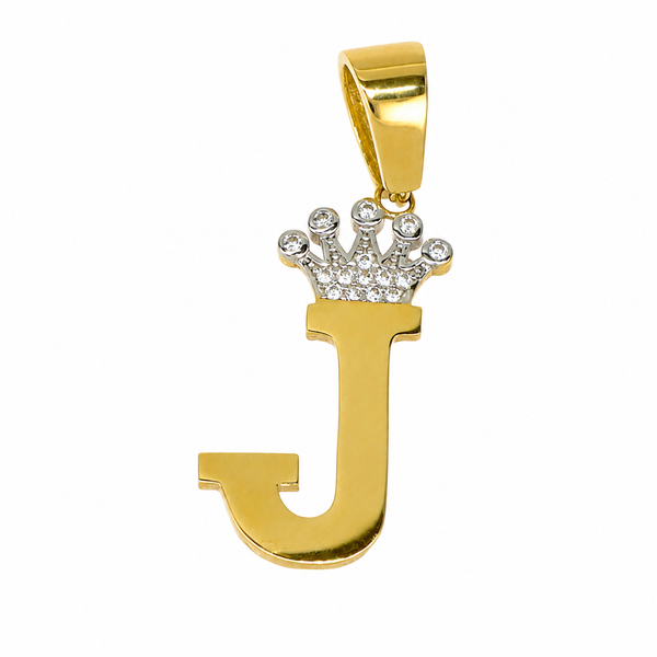 Colgante de la inicial “J” en oro 18k