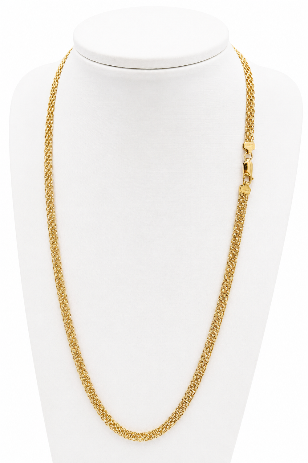 Cadena bismar, en oro 18k