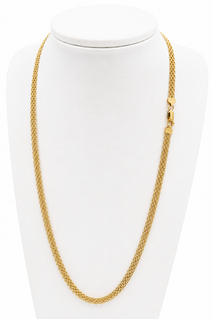 Cadena bismar, en oro 18k