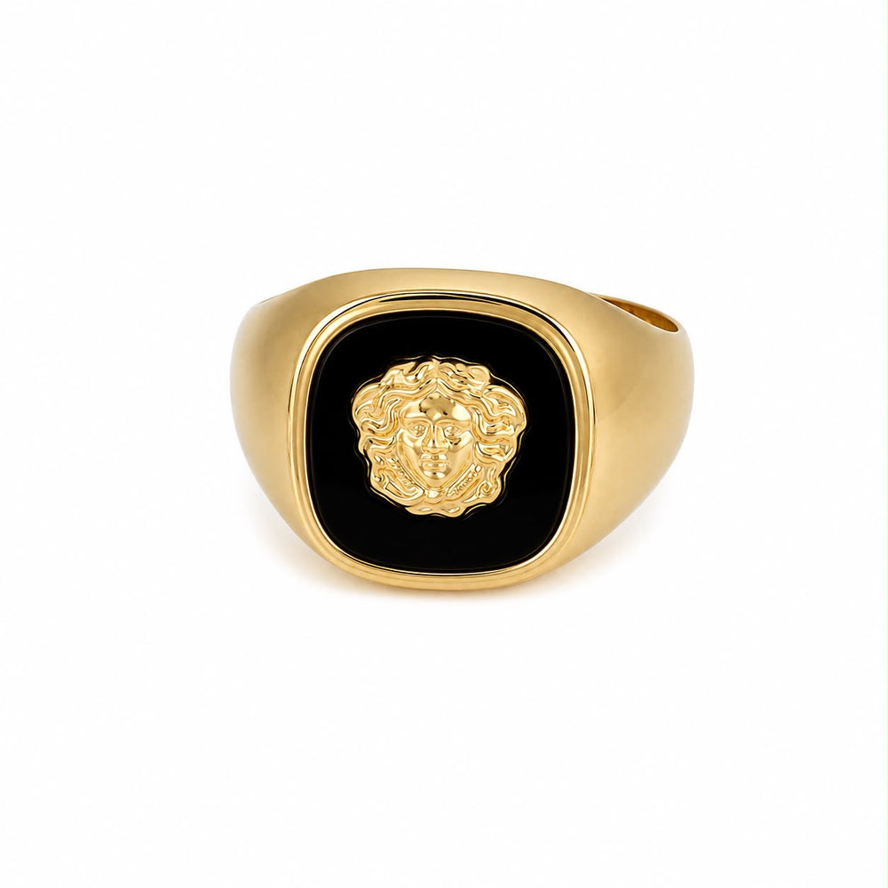 Anillo con logo, en oro 18K