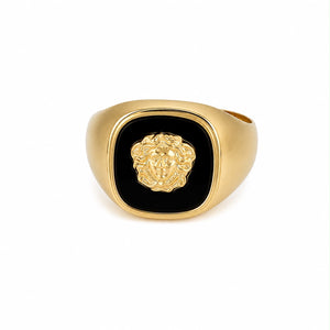 Anillo con logo, en oro 18K