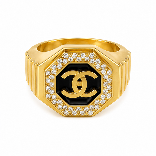 Sello con CC, en oro 18k