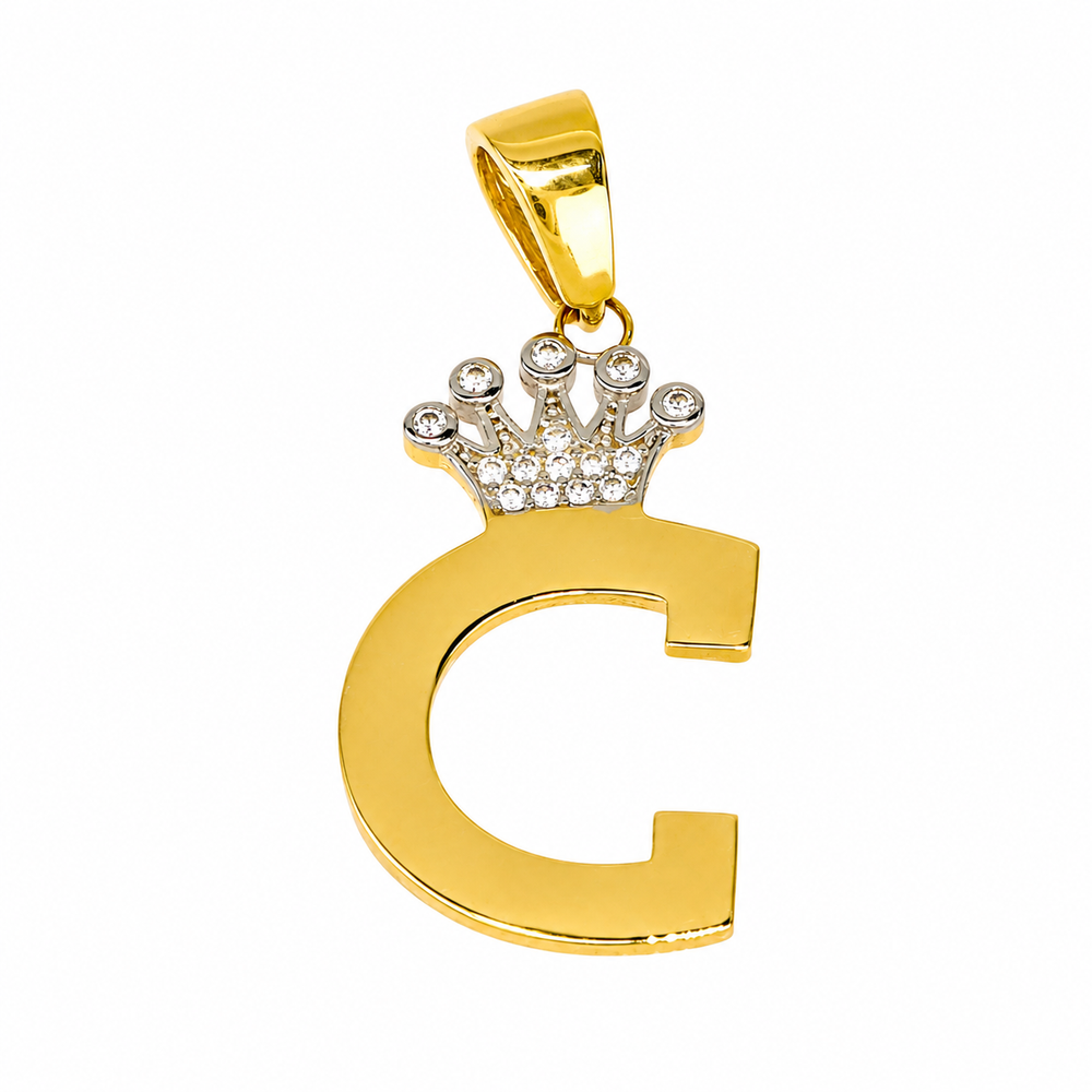 Colgante de la inicial “C” en oro 18k
