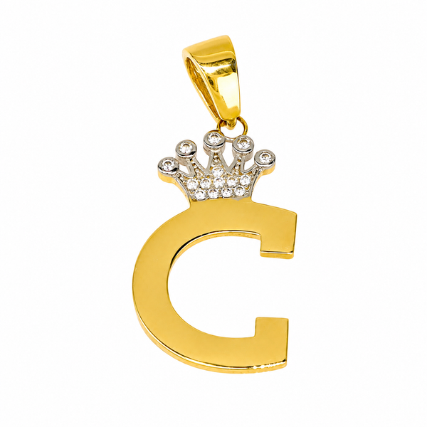 Colgante de la inicial “C” en oro 18k