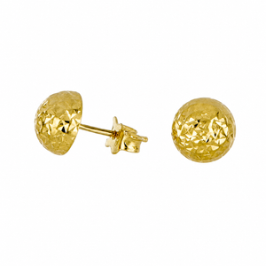 Pendientes de bola, en oro 18k