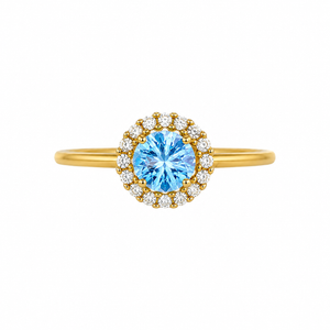 Anillo en oro 18k, piedra turquesa