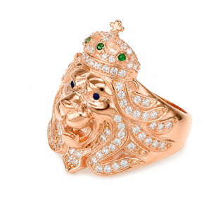 Anillo Leon Corona oro rosa