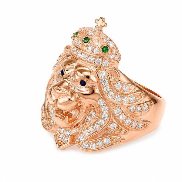 Anillo Leon Corona oro rosa