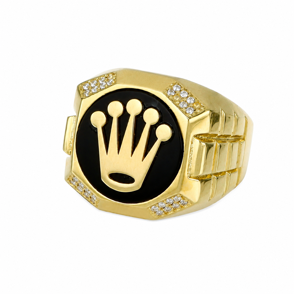 Sello corona, en oro 18k
