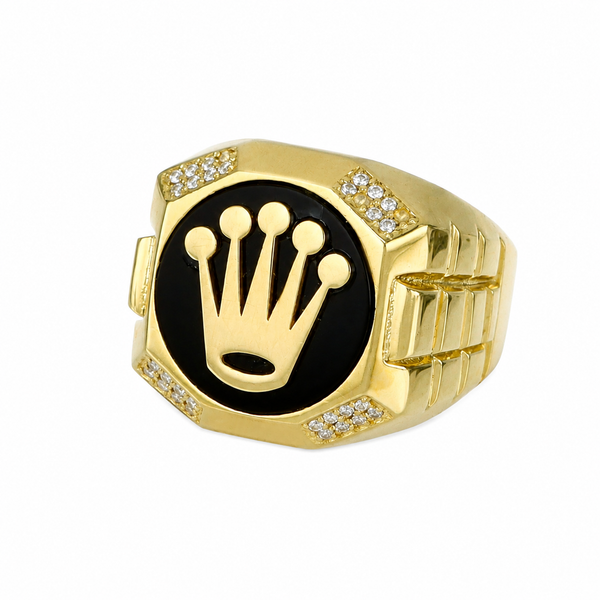 Sello corona, en oro 18k