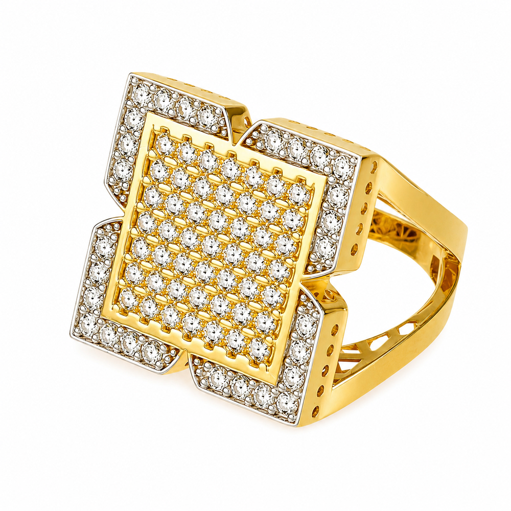 Anillo grup, en oro 18k