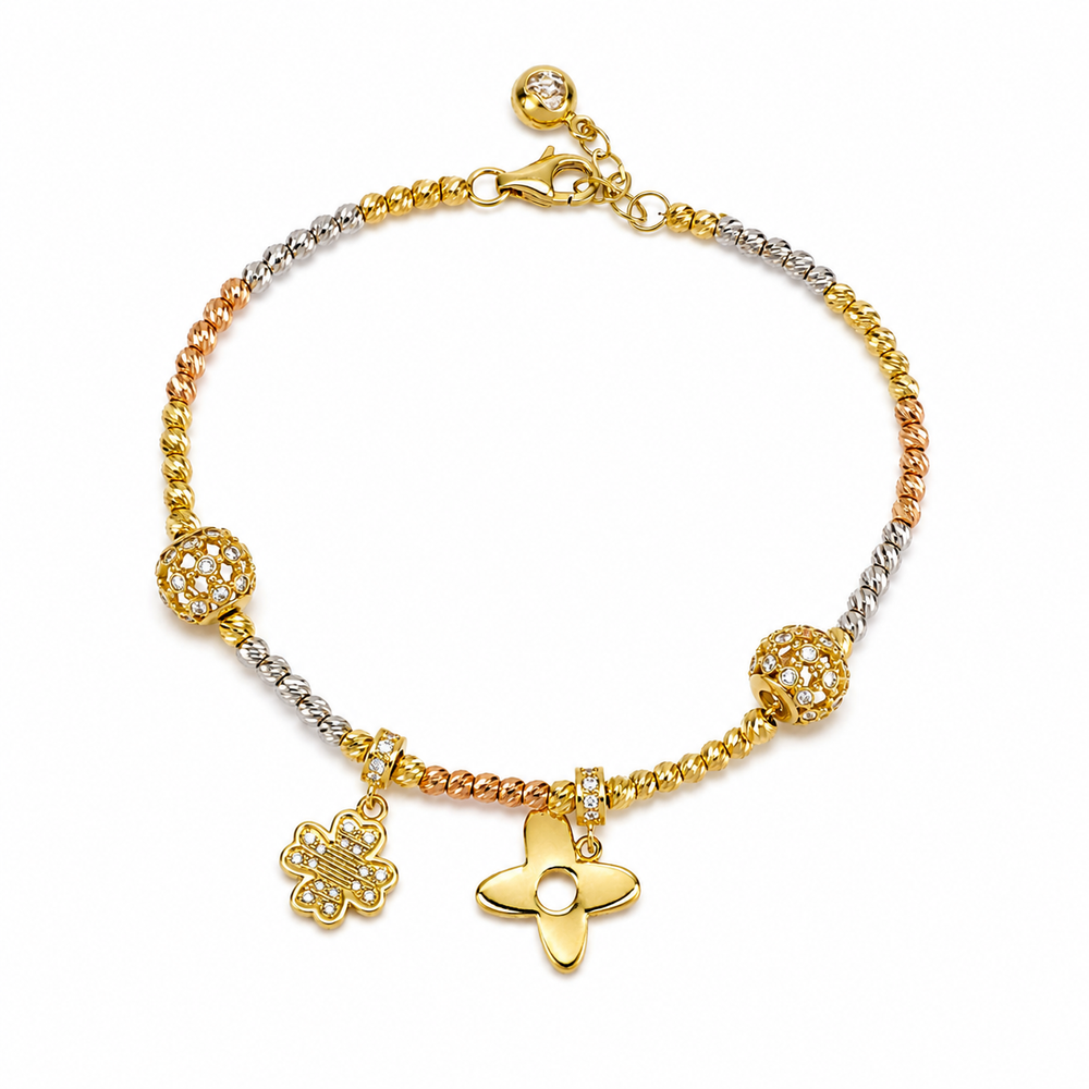 Pulsera melin, en oro 18k tricolor