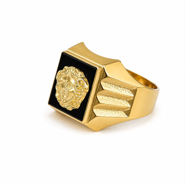 Anillo con logo, en oro 18k