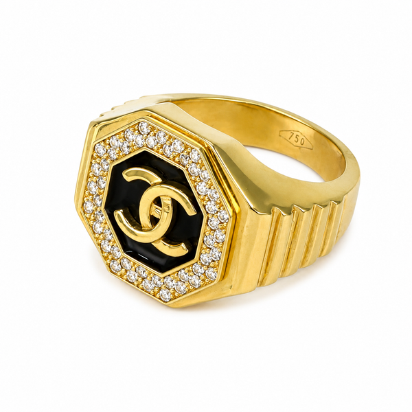 Sello con CC, en oro 18k